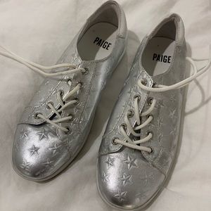 PAIGE Silver Star Sneakers